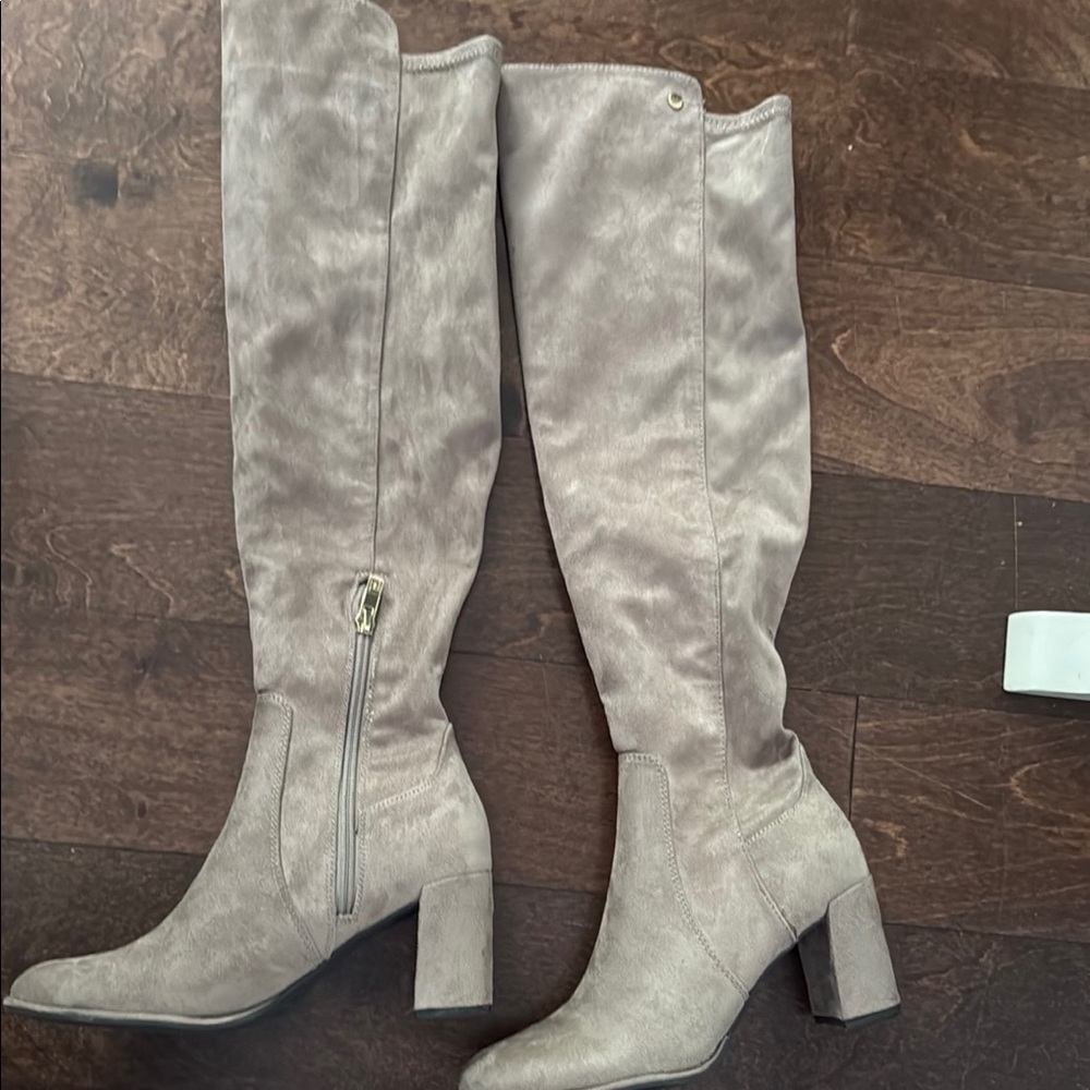 Liz Claiborne Gray Over the Knee Boots